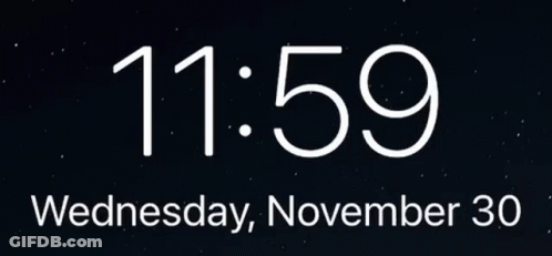 Phone Screen Showing 12:00 Thursday December 1 GIF