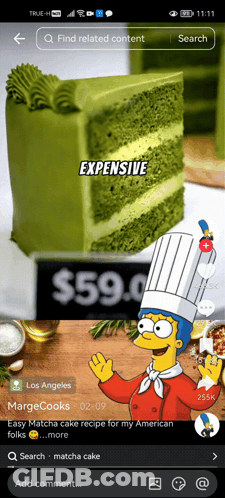 Phone Screen Showing Cake Slice GIF