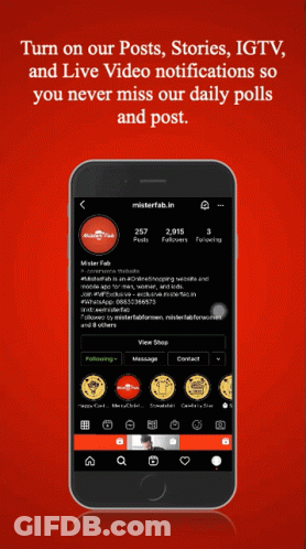 Phone With Misterfab.in Page Open GIF