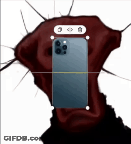 Phone With Red Background And Buttons GIF