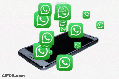 Phone With WhatsApp Icons GIF