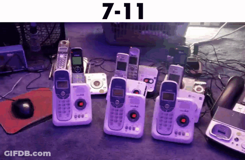 Phones Showing 7:11 GIF