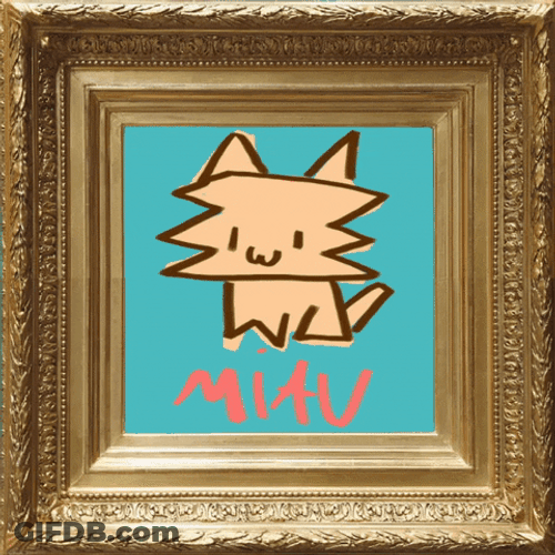 Photo Frame Of Cartoon Cat GIF