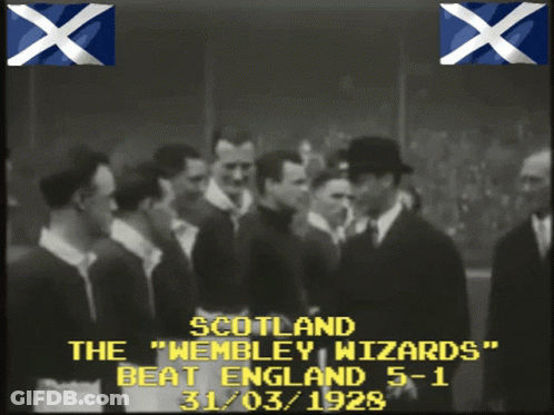 Photo Scotland The Wembley Wizards Beat England 5-1 GIF