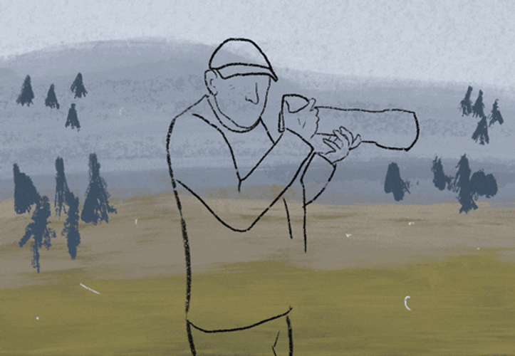 Photographer Cartoon Sketch GIF