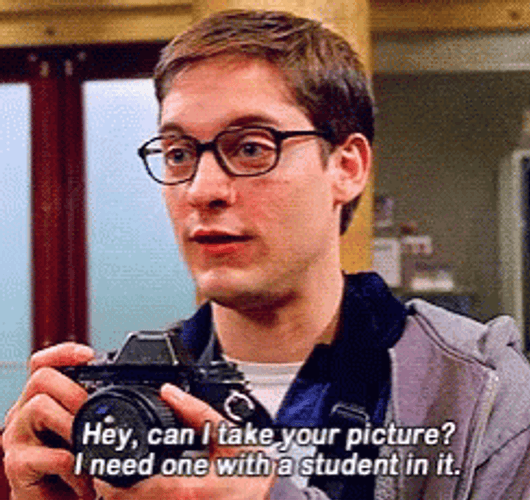 Photographer Peter Parker GIF