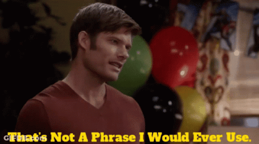 Phrasing Man In A Balloon Party GIF