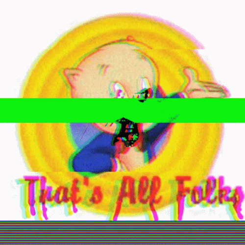 Pibby Porky Pig That's All Folks GIF
