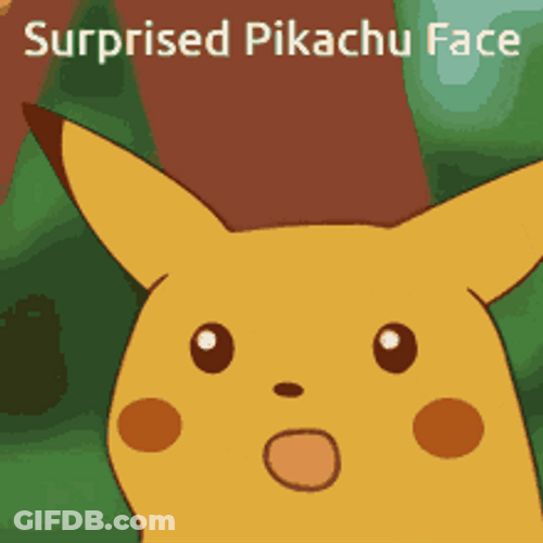 Picachu Cute Surprised Face GIF