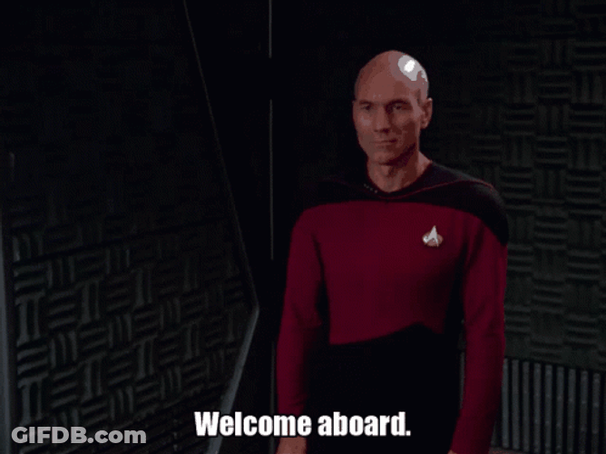 Picard Welcome Aboard USS Enterprise GIF