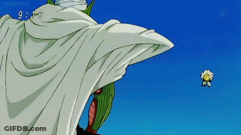 Piccolo Dragon Ball Z Flying With Flower GIF