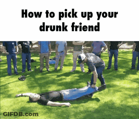 Pick Up Drunk Friend GIF