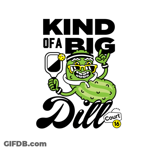Pickle Holding Paddle Kind Of A Pickle Dill GIF