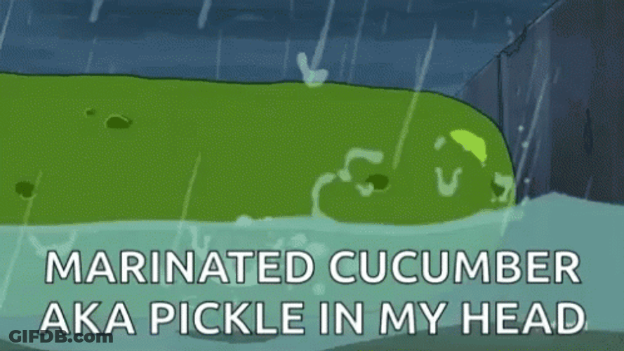 Pickle Rick As Marinated Cucumber GIF