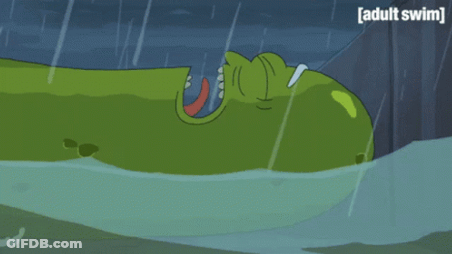 Pickle Rick Bath Shower GIF
