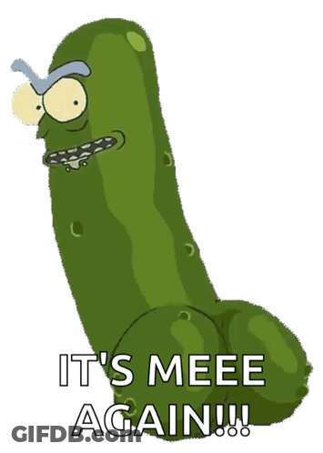 Pickle Rick Says It's Meee Again GIF