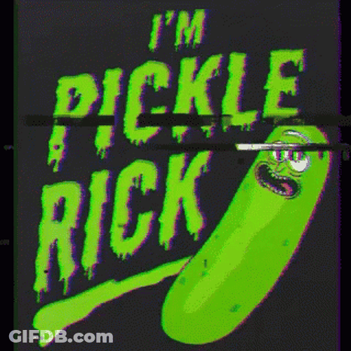 Pickle Rick Vintage GIF
