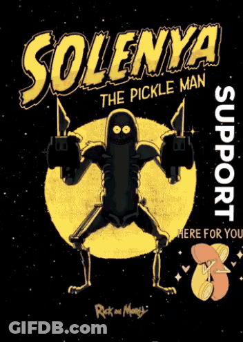 Pickle Rick Walking Down Road GIF