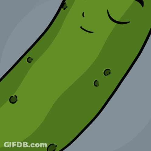 Pickle With Face Saying I'm Pickle Rick GIF