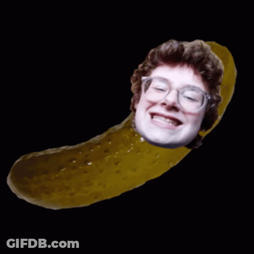 Pickle With Man Face GIF
