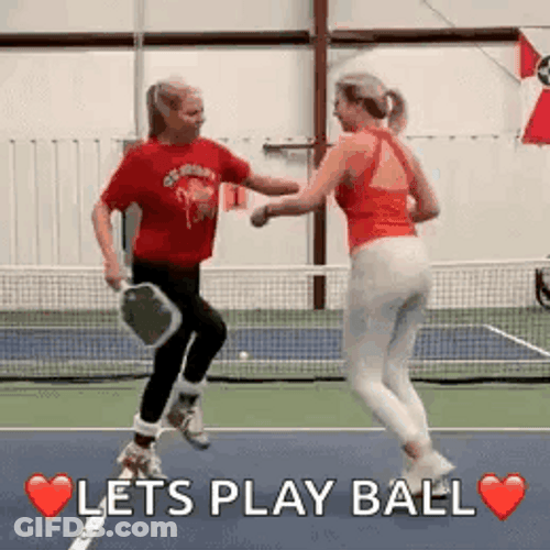 Pickleball Chain Dance Let's Play Ball GIF