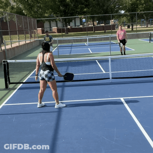 Pickleball Mishap Ball Hitting Player GIF