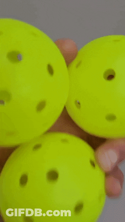 Pickleball Perforated Plastic Balls Bouncing GIF