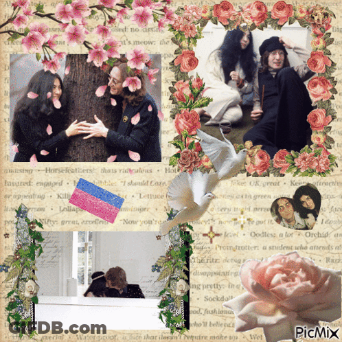 Picmix Collage Of Flowers And People GIF