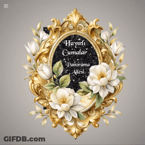 Picture Frame With Flowers Hayırlı Cumalar Panorama Ailesi GIF