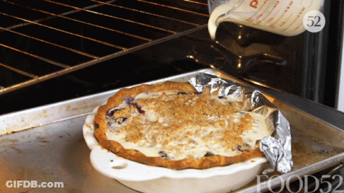 Pie Being Poured Into Oven GIF