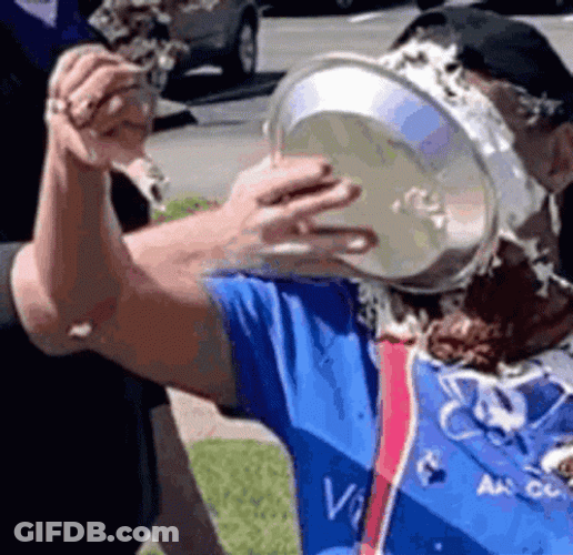 Pie In The Face Tastes Delicious GIF