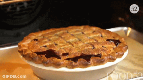 Pie On Pan With Number 52 GIF