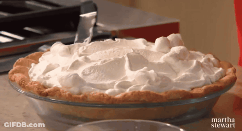 Pie With Whipped Cream Martha Stewart GIF