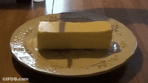Piece Of Butter On A Plate GIF