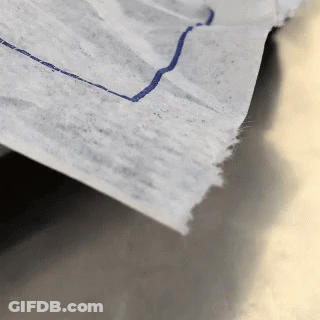 Piece Of Paper With Blue Line GIF
