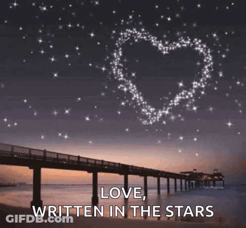 Pier With Star Heart And Love GIF