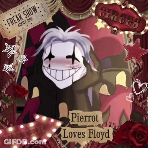 Pierrot Loves Floyd Clown GIF