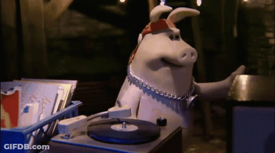 Pig Acts As Dj Screw GIF