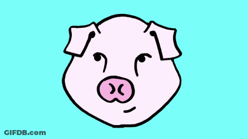 Pig Face With Smiley GIF