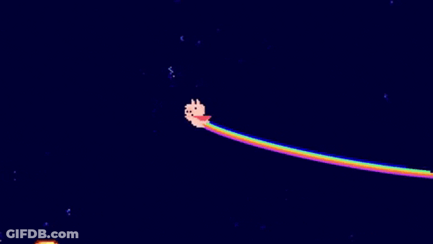 Pig Flies Pixel Art Animation GIF