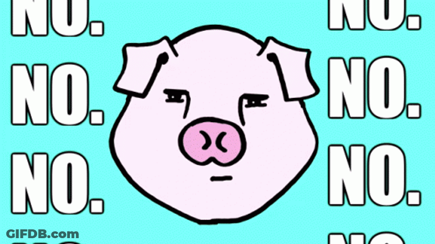 Pig Head Shake No GIF