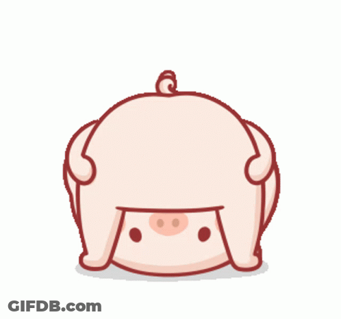 Pig Laying Down With Hands On Head GIF