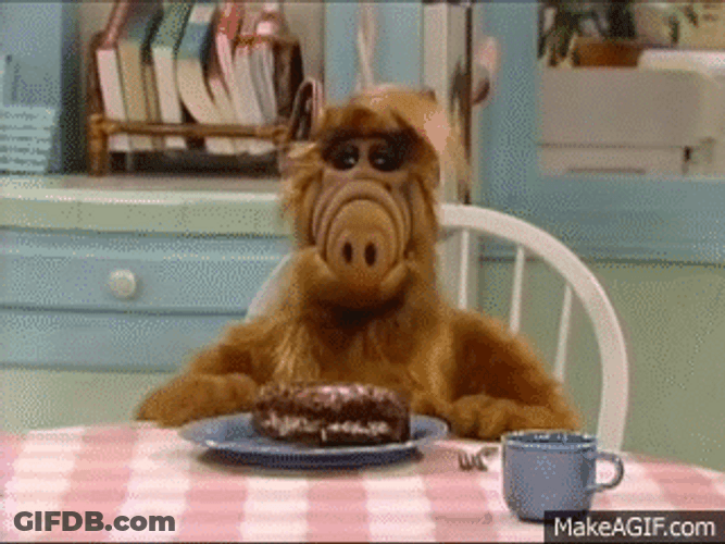 Pig Mascot Wants Yummy Cake GIF