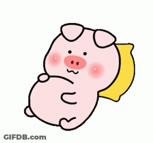 Pig Rubbing Tummy GIF