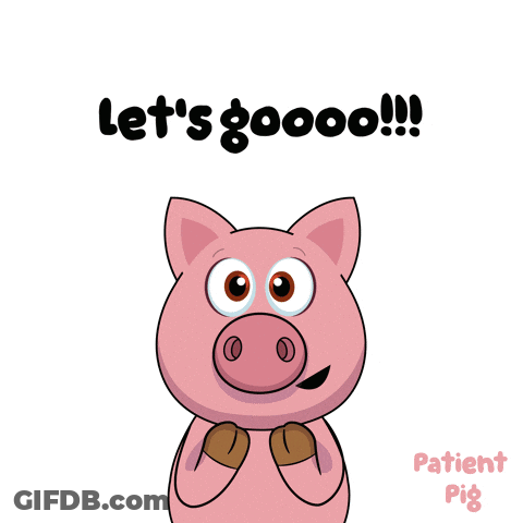 Pig Saying Lets Go GIF