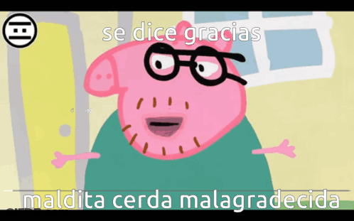 Pig Wearing Glasses Saying Gracias GIF