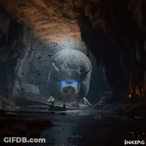 Pig With Blue Eyes Saying $ Nikepig GIF