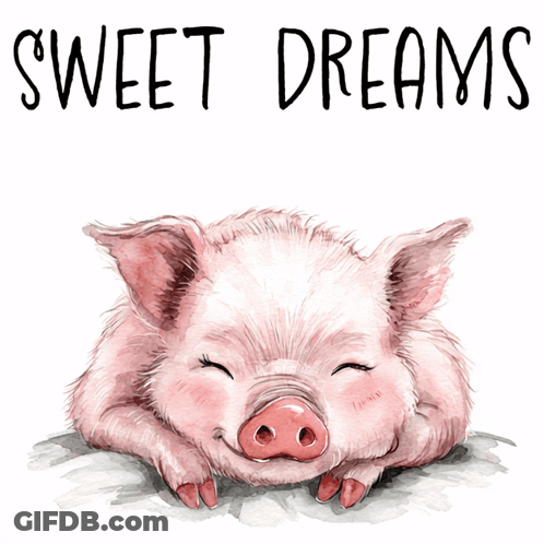 Pig With Sweet Dreams GIF