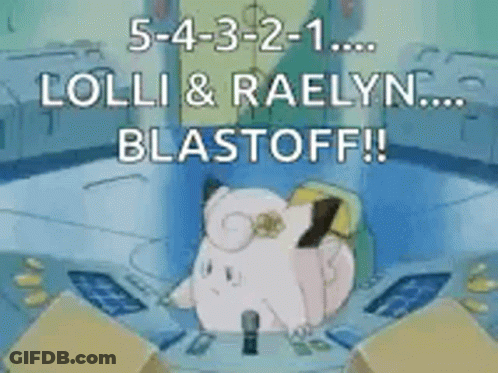 Piggy Bank Cartoon Saying Lolli & Raelyn Blastoff GIF