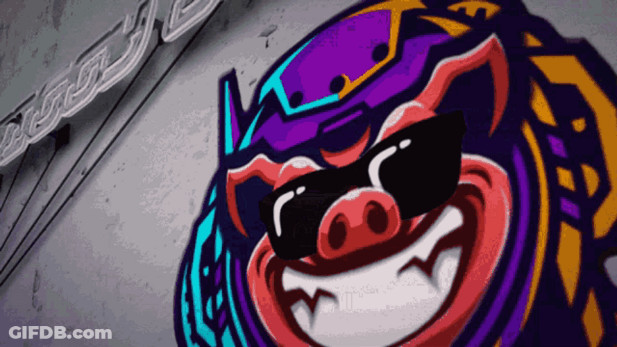 Piggy Cool Graffiti Piggy Bank Token GIF